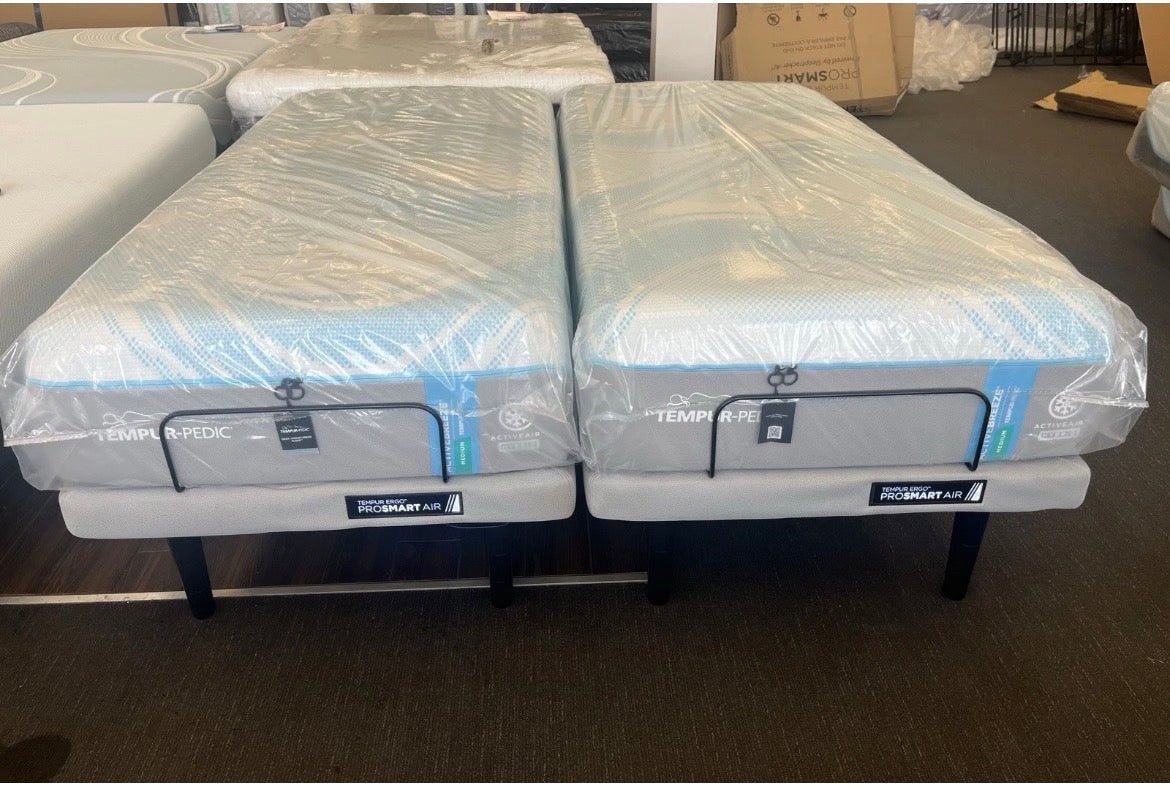 Tempurpedic Split King ActiveBreeze plus ProSmart Air Bases