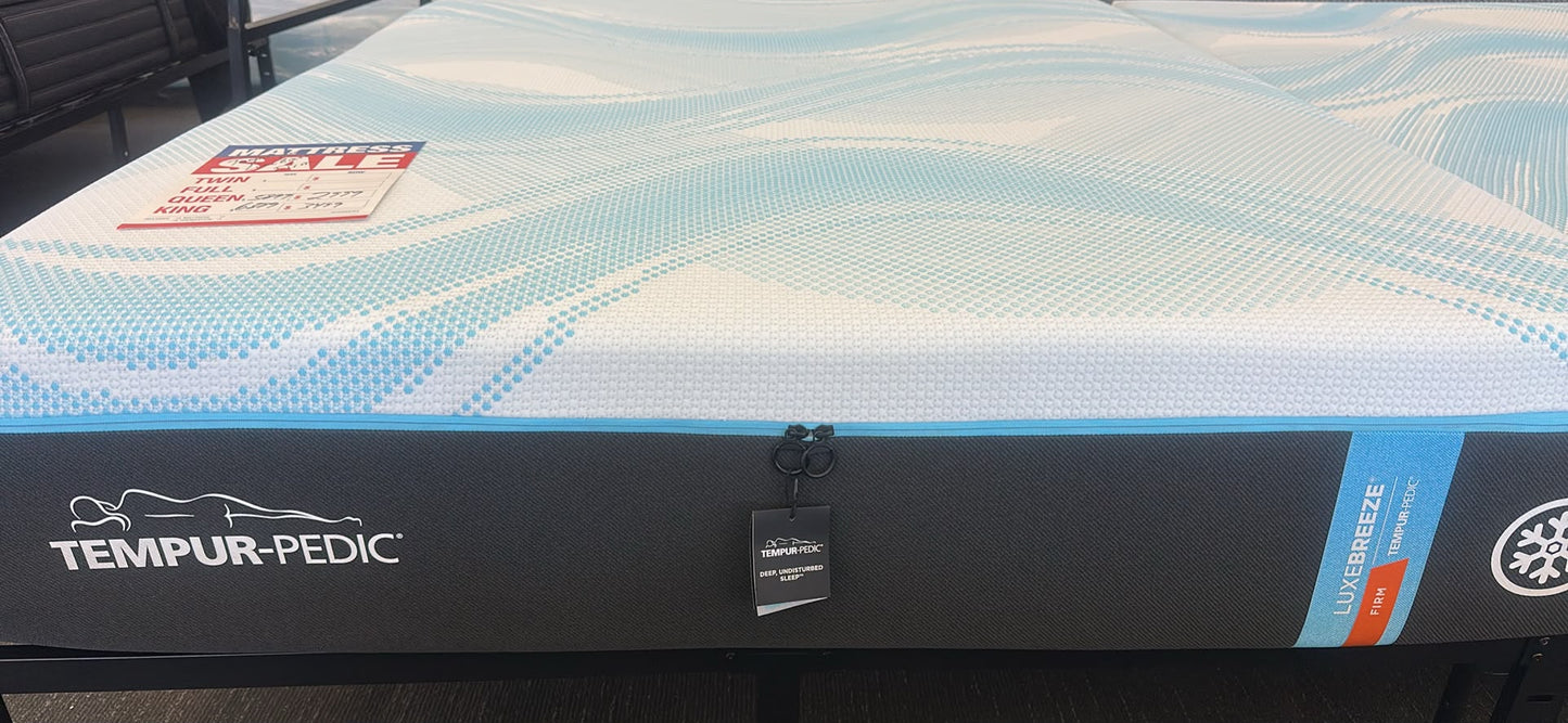 Queen Tempur-Pedic LuxeBreeze Firm + BTX5 Adjustable Base – $3,899