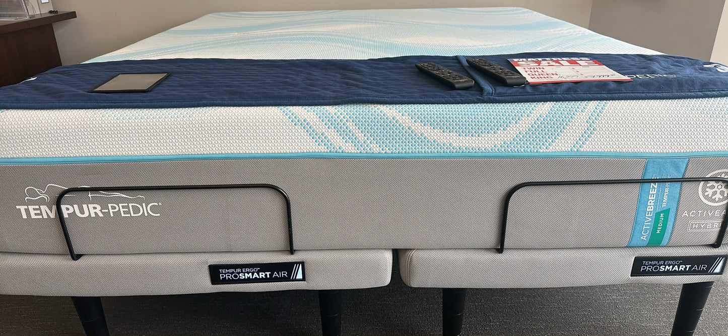 King TEMPUR-ActiveBreeze® Medium Hybrid + ProSmart® Air Base – Only $7,999!
