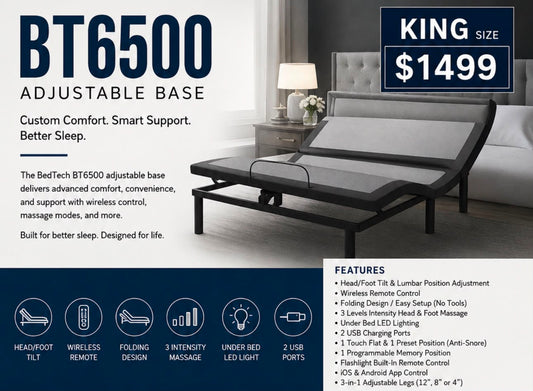 King Purple Restore Soft + BT6500 Adjustable Base – Only $2,699!