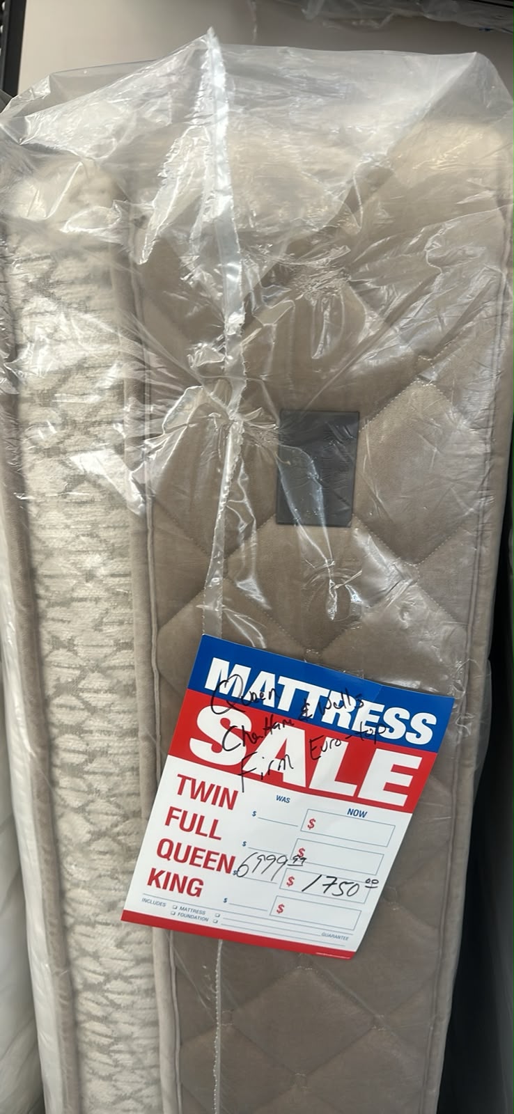 Chattam & Wells Firm Euro Top Queen Mattress – $2,399