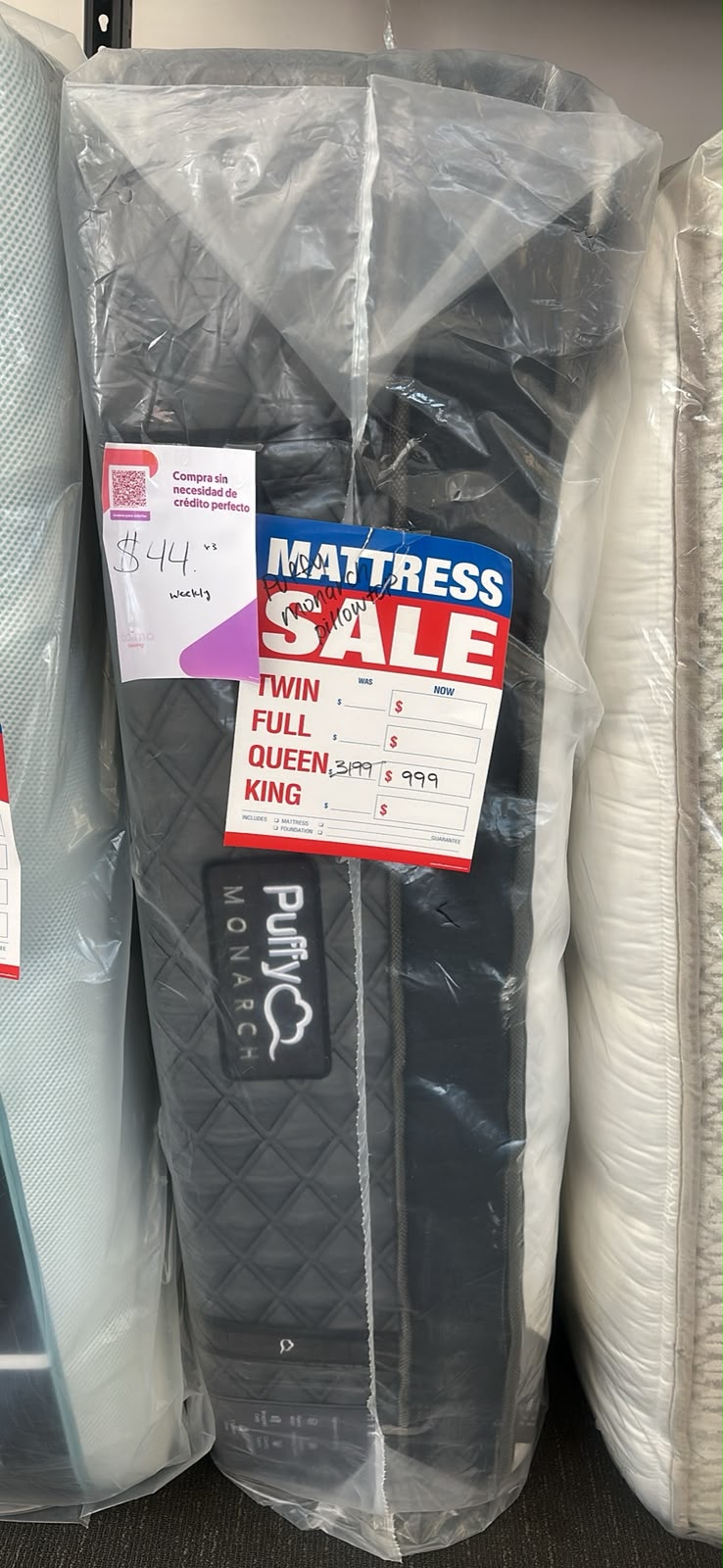 Puffy Monarch Pillow Top Queen Mattress – $1,699
