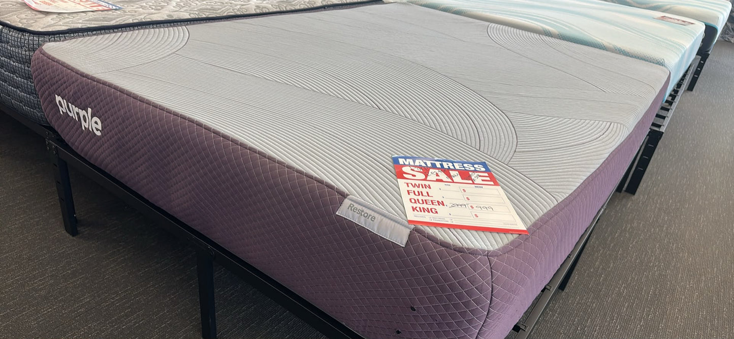 Queen Purple Restore Firm Mattress – Cosmetic Blemish – Only $999
