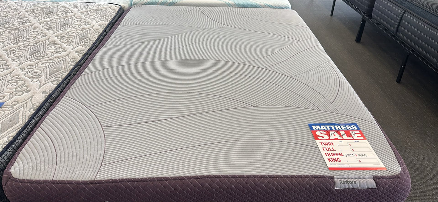 Queen Purple Restore Firm Mattress – Cosmetic Blemish – Only $999