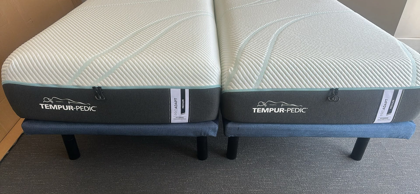 Split California King TEMPUR-ProAdapt Medium Hybrid + Adjustable Base – $1,999