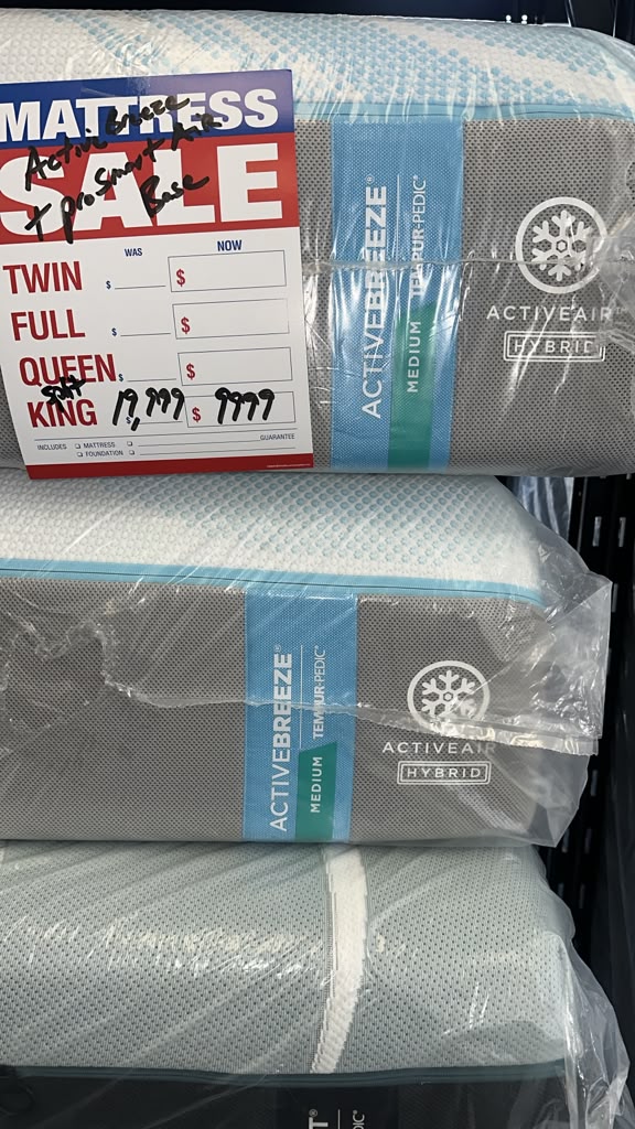 Tempur-Pedic ActiveBreeze Split King + ProSmart Air Bases – $9,999