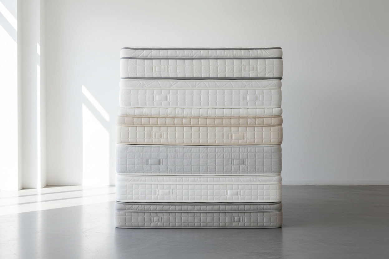 a stack of generic mattresses